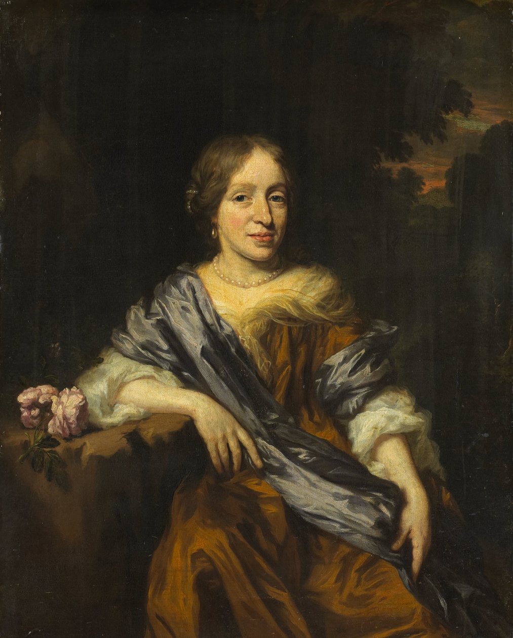 Retrato de Catharina Pottey, Irmã de Willem e Sara Pottey de Nicolaes Maes