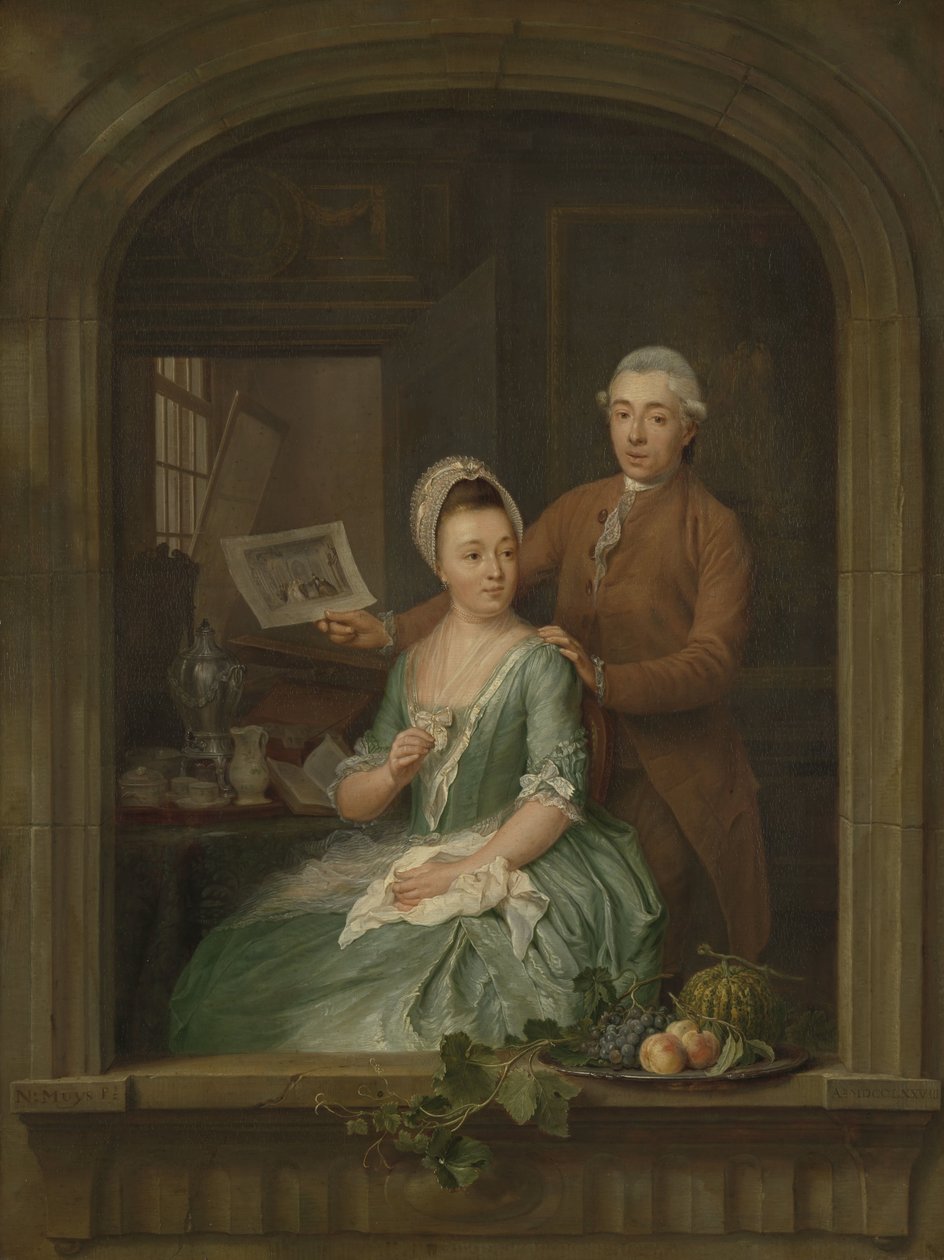 Retrato de Robert Muys e sua esposa Maria Nozeman Retrato de Robert Muys e sua esposa Maria Nozeman de Nicolaes Muys