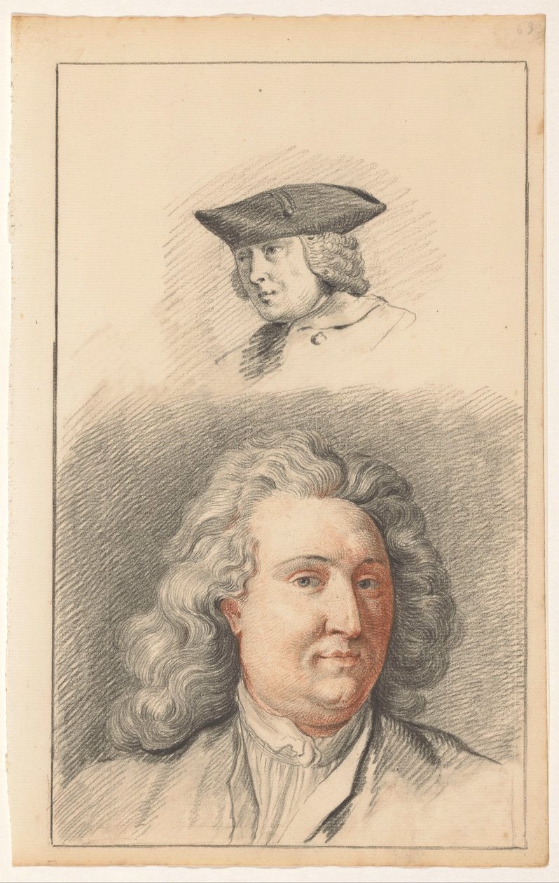 Duas cabeças de homens de Nicolaes Muys