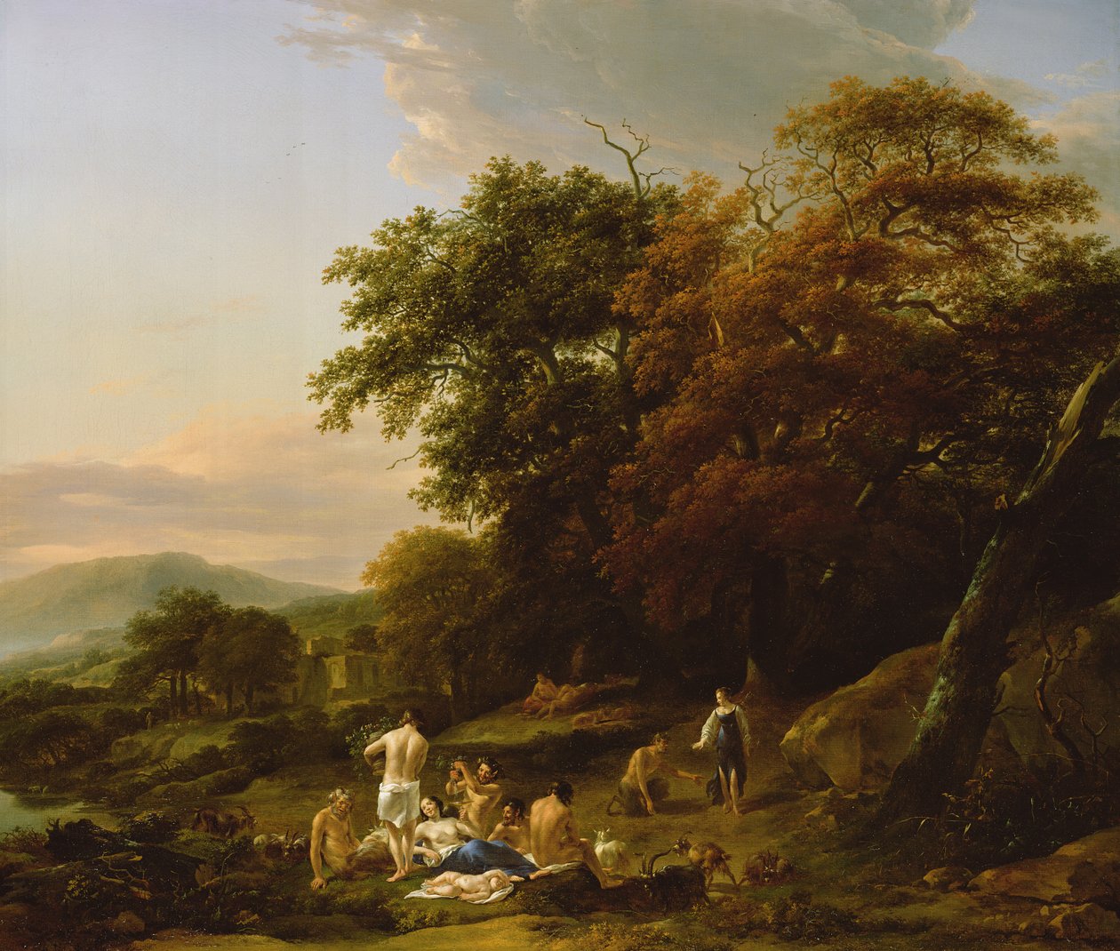 Diana, a Caçadora, Surpreendendo um Bacchanalian Revel de Nicolaes Pietersz. Berchem