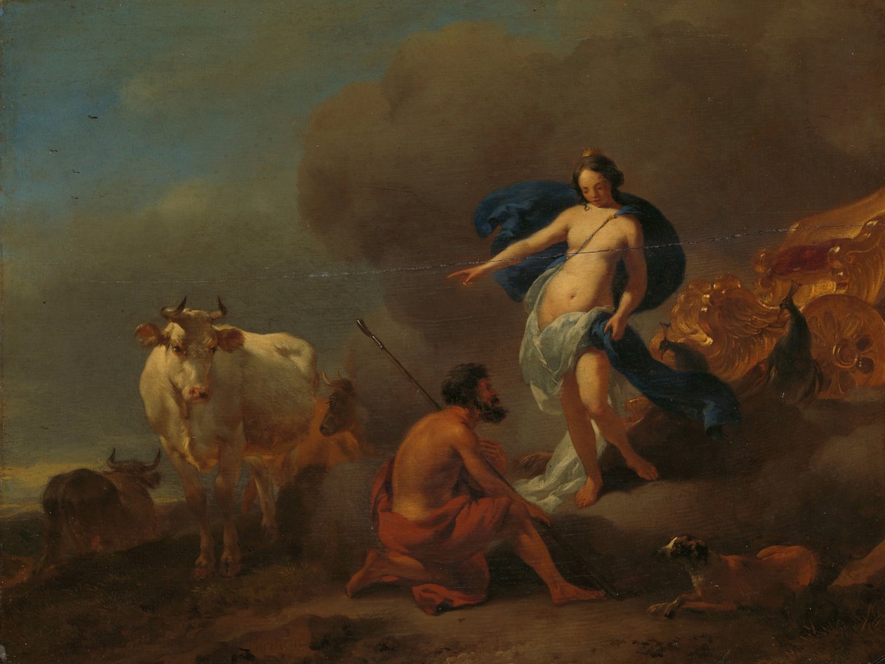 Juno Comando Argus para Manter a Vigilância em Io de Nicolaes Pietersz Berchem