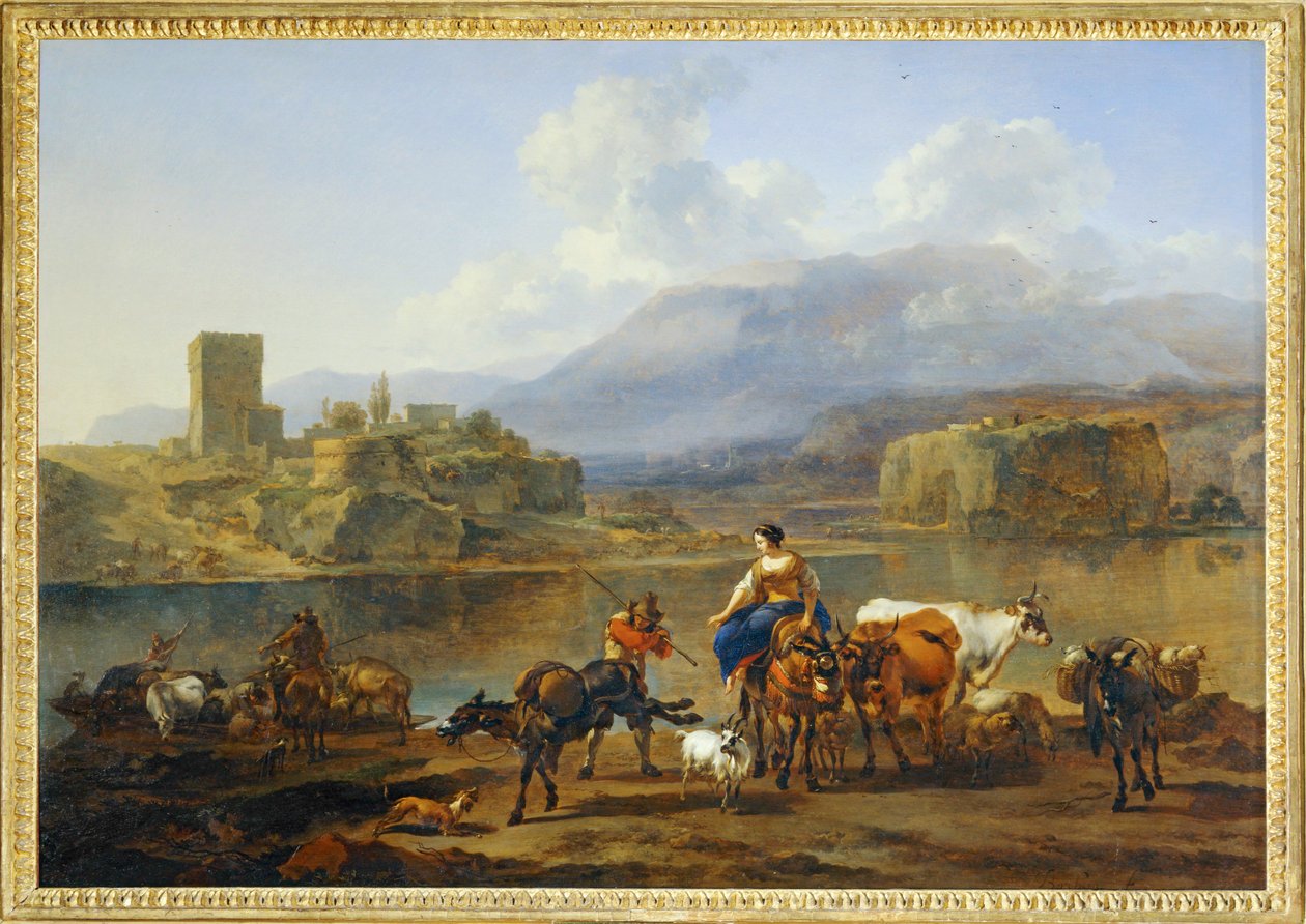 Passar o bac ... de Nicolaes Pietersz. Berchem