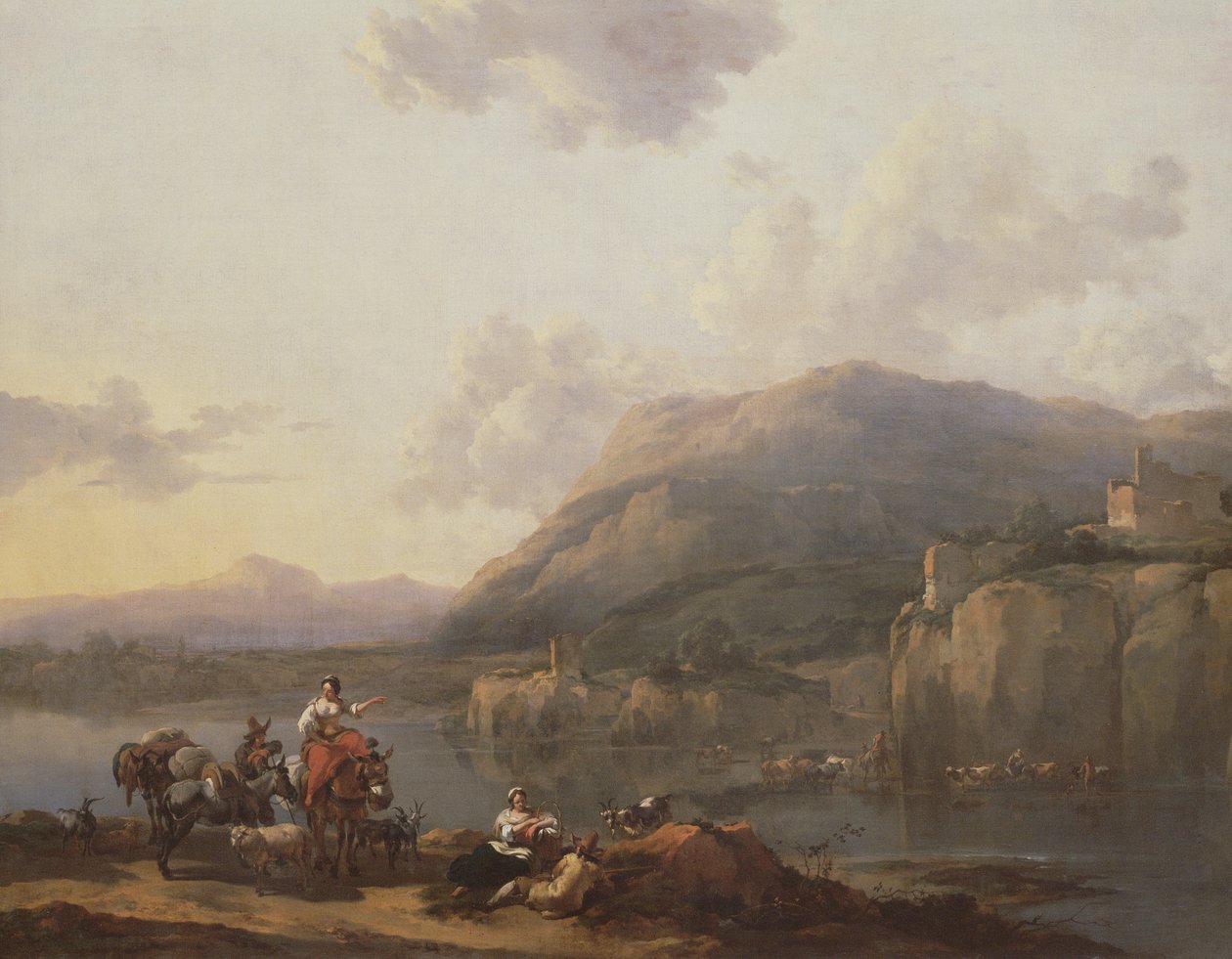 Mule-driver por um Ford de Nicolaes Pietersz. Berchem