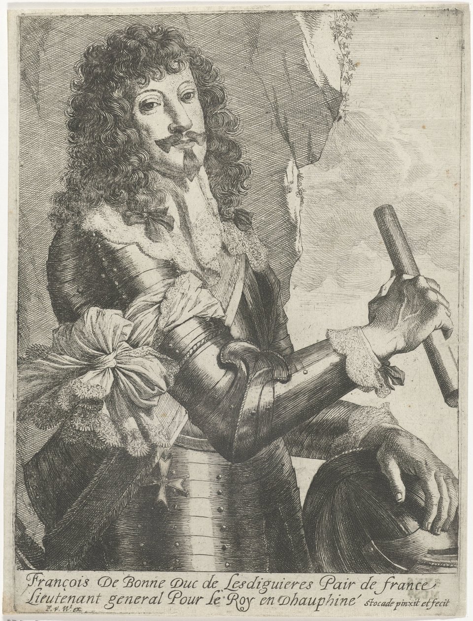 Retrato de François de Bonne-Lesdiguières-de Créqui de Nicolaes Van Helt Stockade