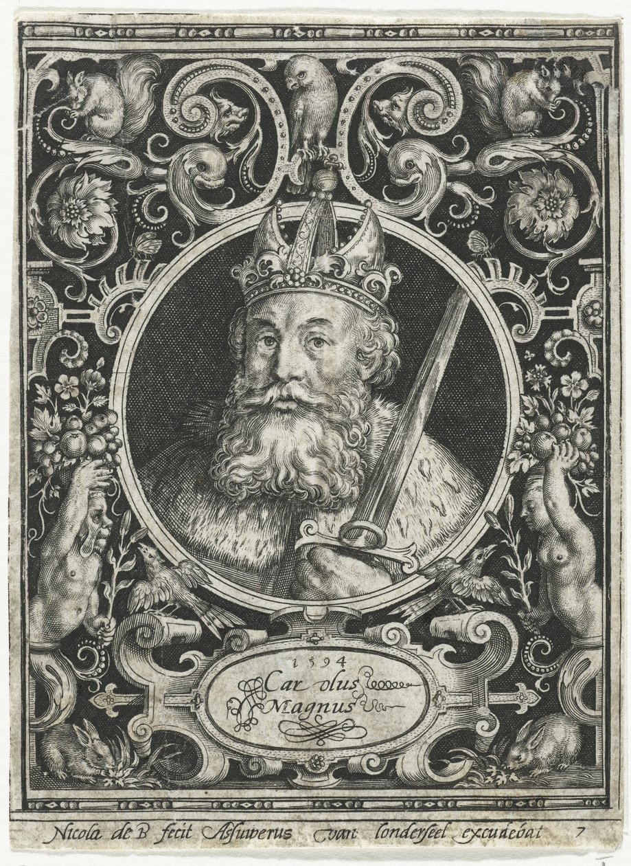 Carlos Magno, rei dos francos, 1594 de Nicolaes de Bruyn