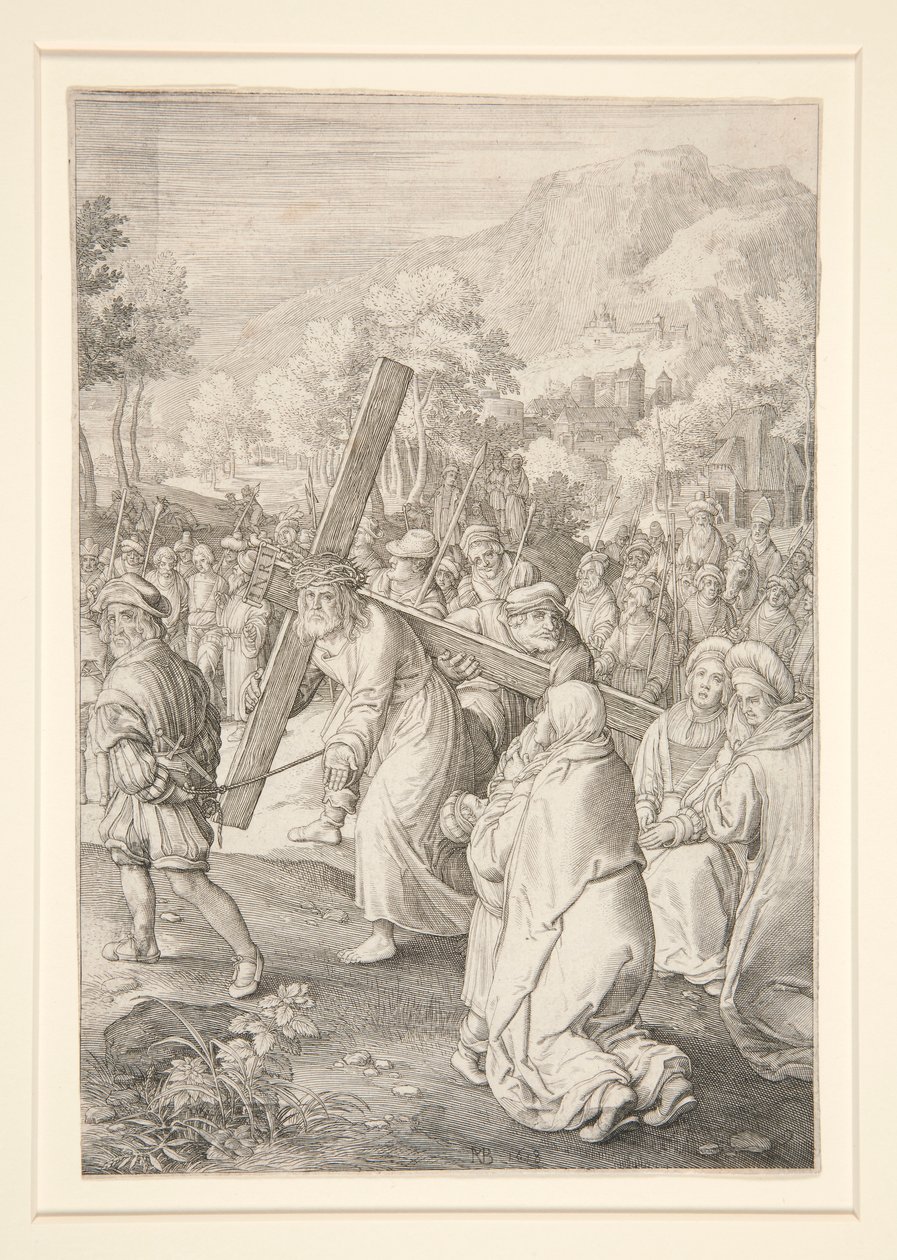 Cristo carregando a cruz (série Paixão) de Nicolaes de Bruyn