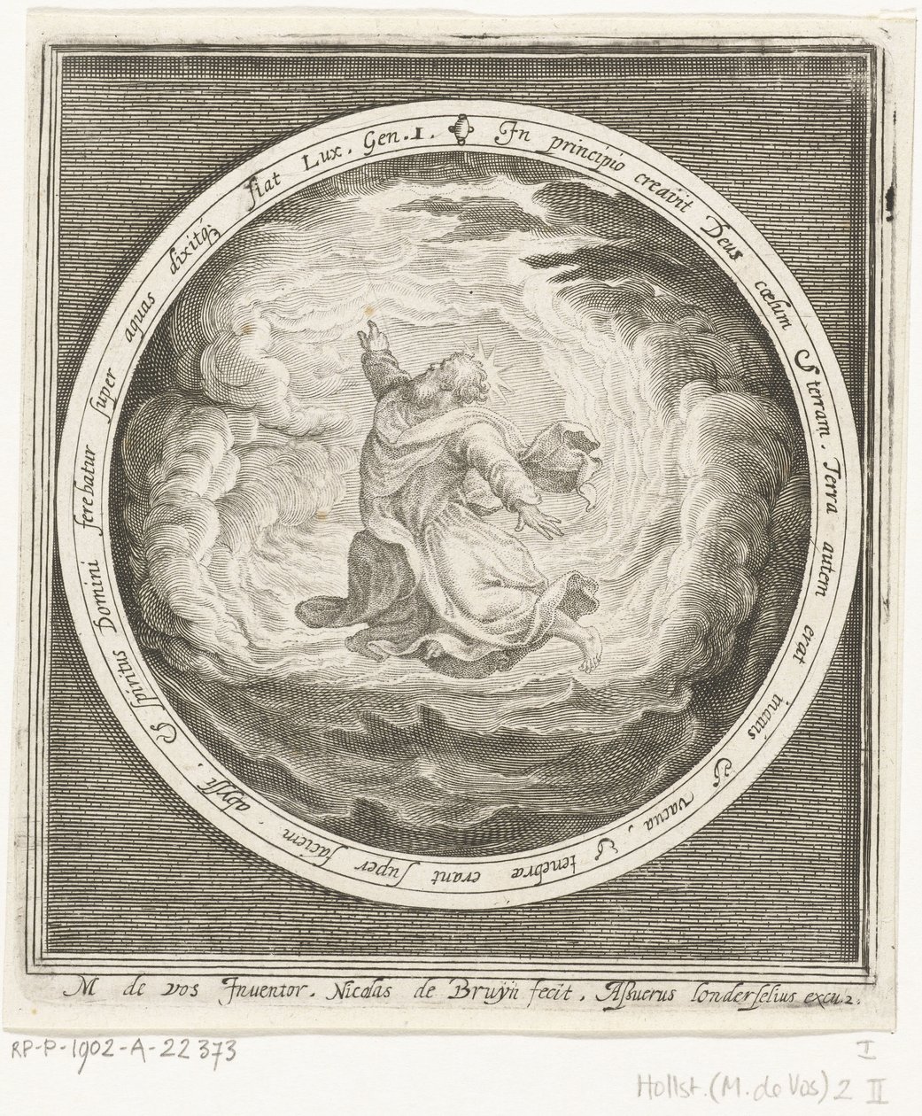 Primeiro dia da criação: Deus cria o céu e a terra
Da criação à expulsão do paraíso (título da série) de Nicolaes de Bruyn