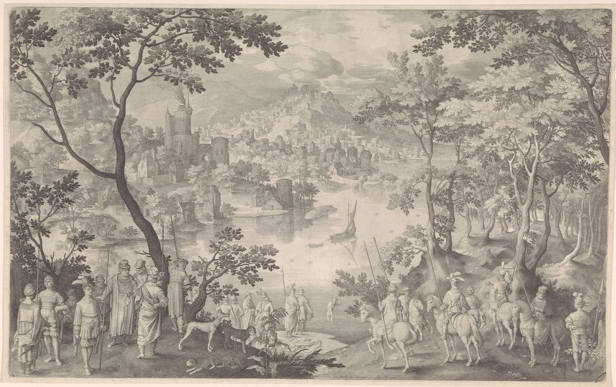 Cura de Naamã de Nicolaes de Bruyn