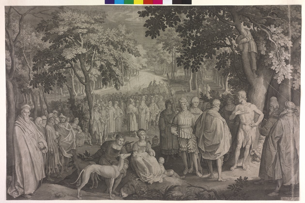 Johannes, o batista, prega de Nicolaes de Bruyn