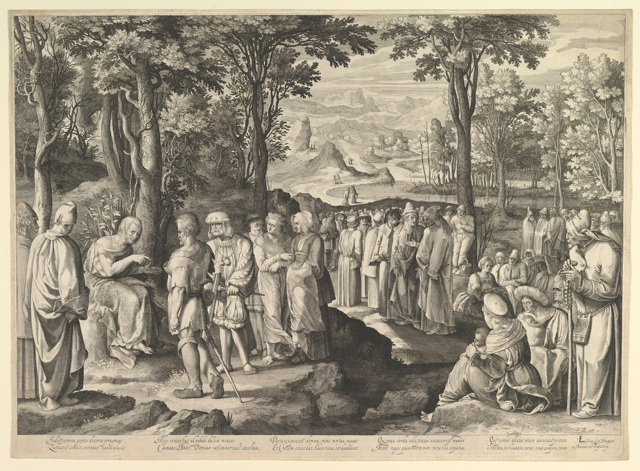 João Batista Pregando no Deserto, ca. 1527-28 de Nicolaes de Bruyn