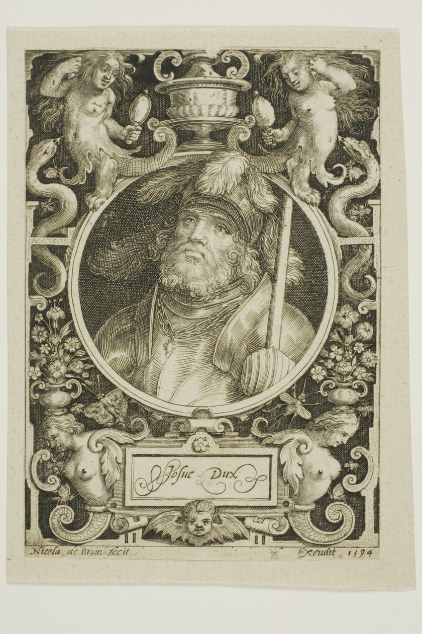 Josué, prato quatro de "Os Nove Dignos". de Nicolaes de Bruyn