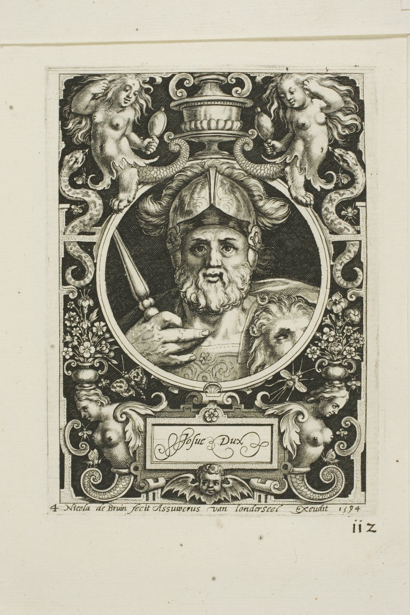 Josué, prato quatro de "Os Nove Dignos". de Nicolaes de Bruyn