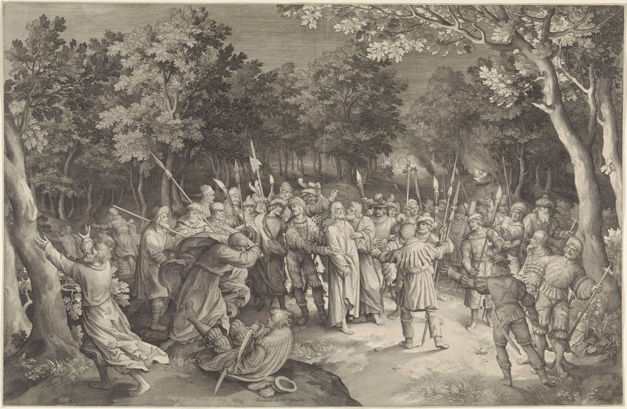 Judas beija e prisão de Cristo de Nicolaes de Bruyn
