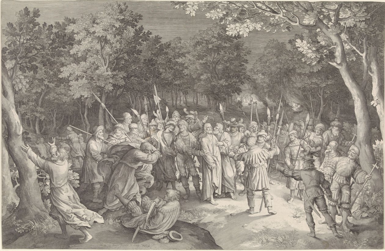 Judas beija e prisão de Cristo de Nicolaes de Bruyn