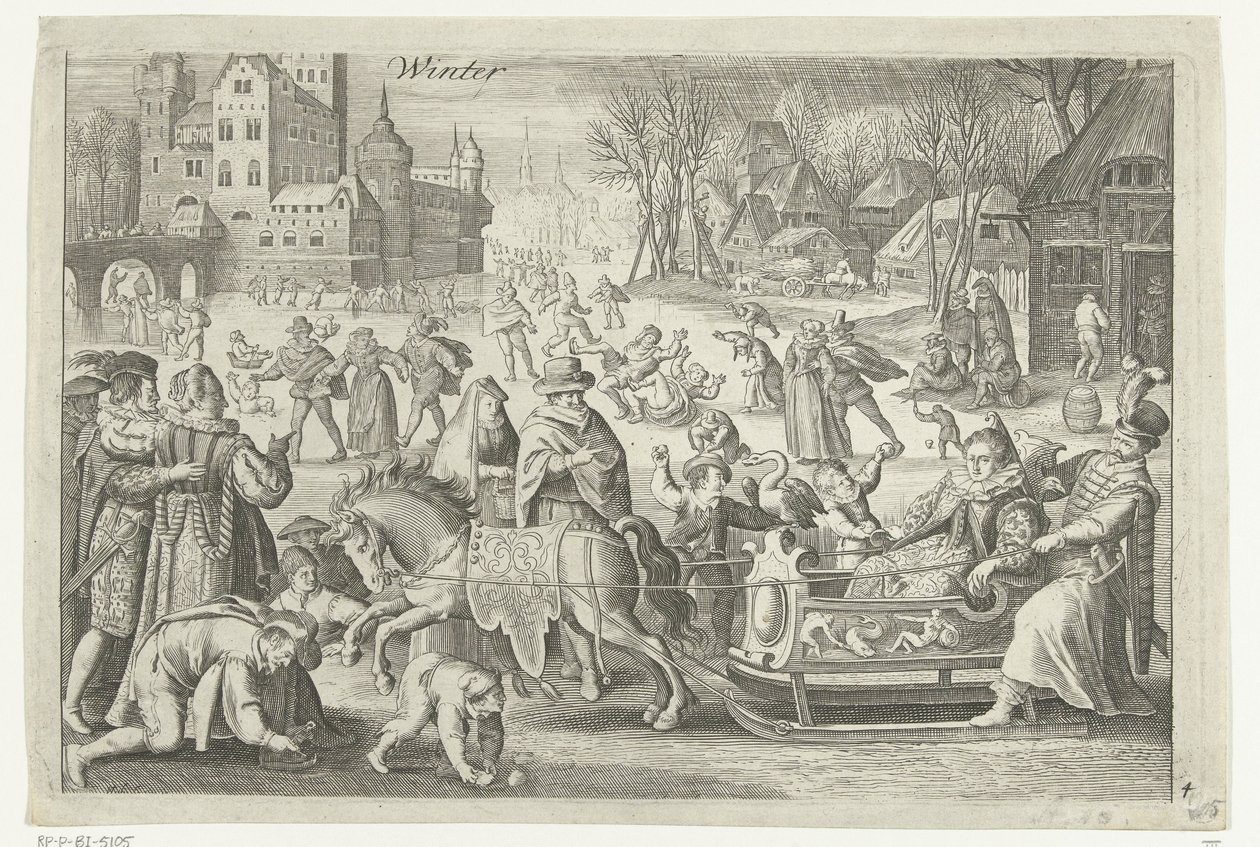 Inverno (título no objeto) Four Seasons (título da série) de Nicolaes de Bruyn