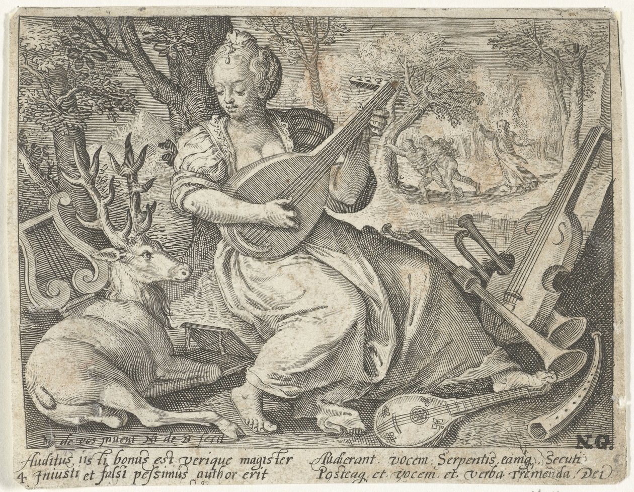 Sentido de audição
Cinco sentidos (título da série) de Nicolaes de Bruyn