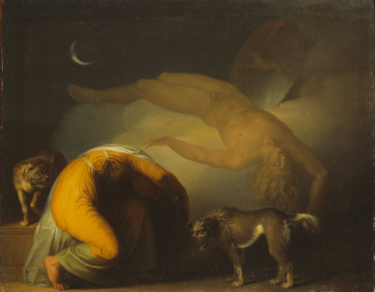 O espírito de Culmin aparece a sua mãe, das canções de Ossian de Nicolai Abraham Abildgaard