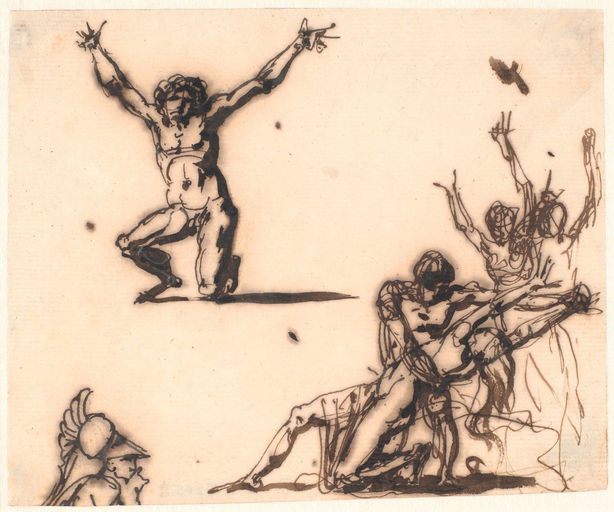 Aquiles e as andorinhas lamentando a morte de Pátrocles de Nicolai Abildgaard