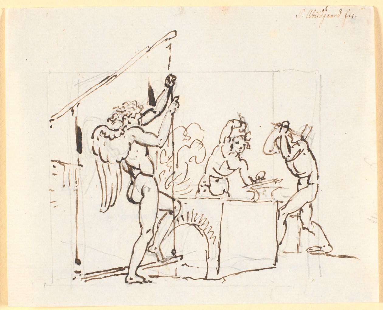Ferreiros de pilha de Amors de Nicolai Abildgaard