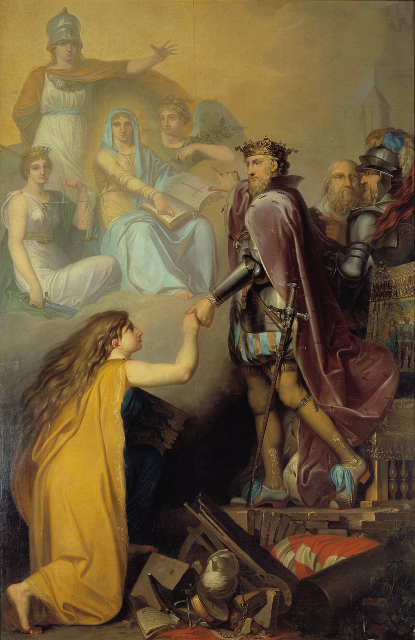 Christian III Socorrendo a Dinamarca de Nicolai Abildgaard