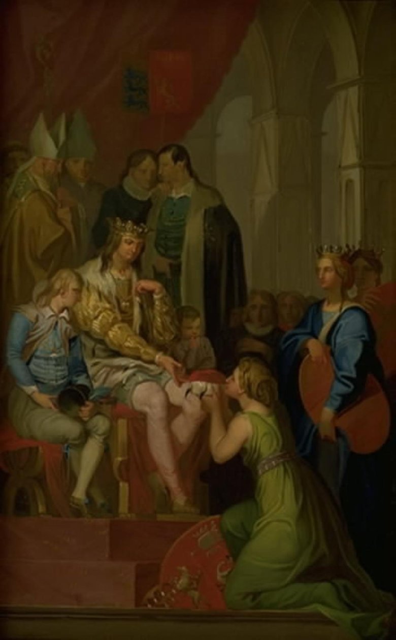 Christian I Elevando a Província de Holstein ao Estado de um Ducado em 1460 de Nicolai Abildgaard