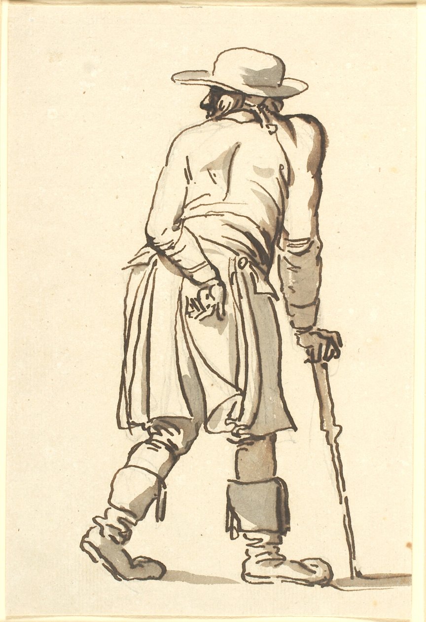 Um plebeu visto por trás de Nicolai Abildgaard