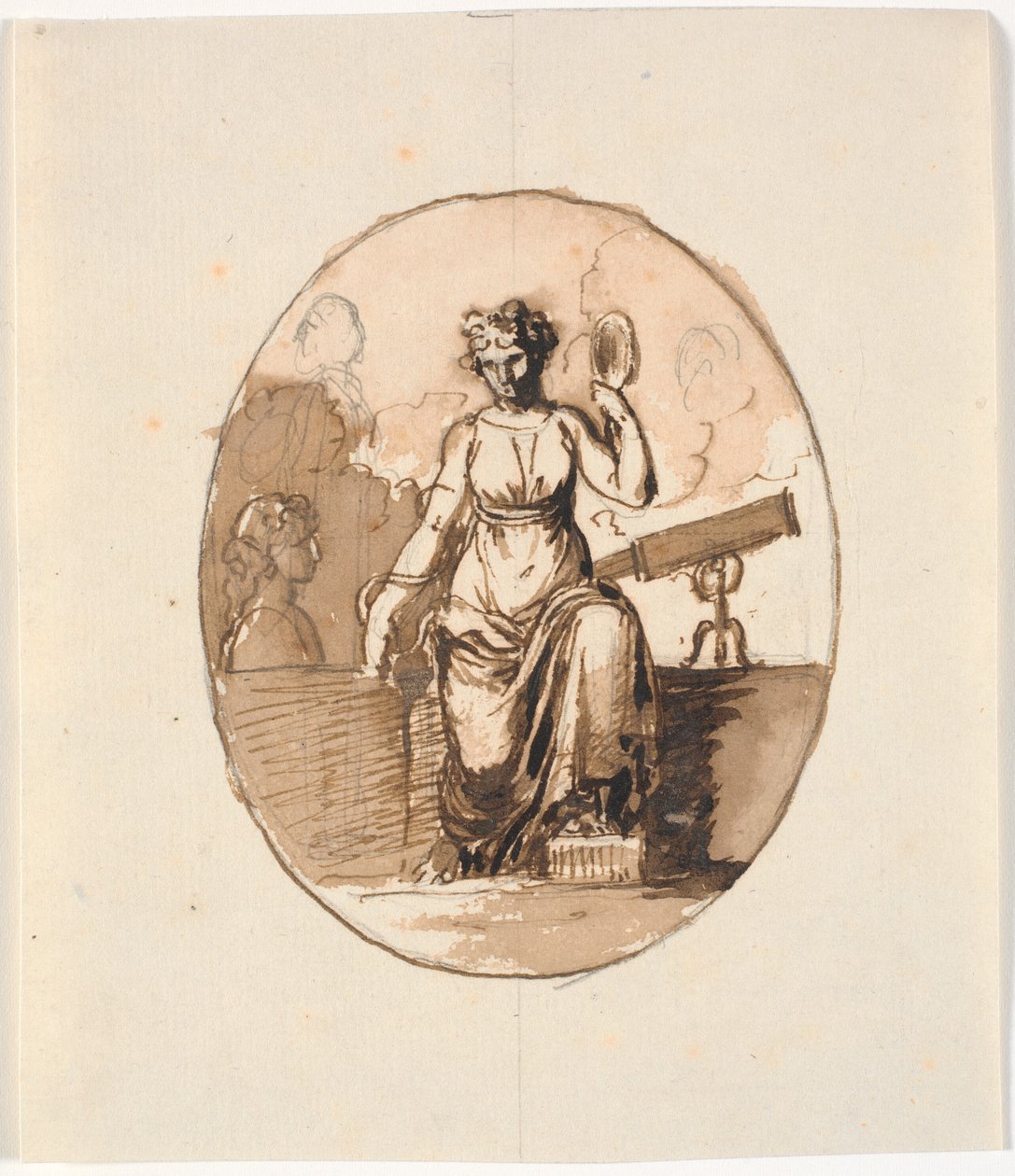 Uma figura feminina sentada, alegoria da sabedoria ou ciência de Nicolai Abildgaard