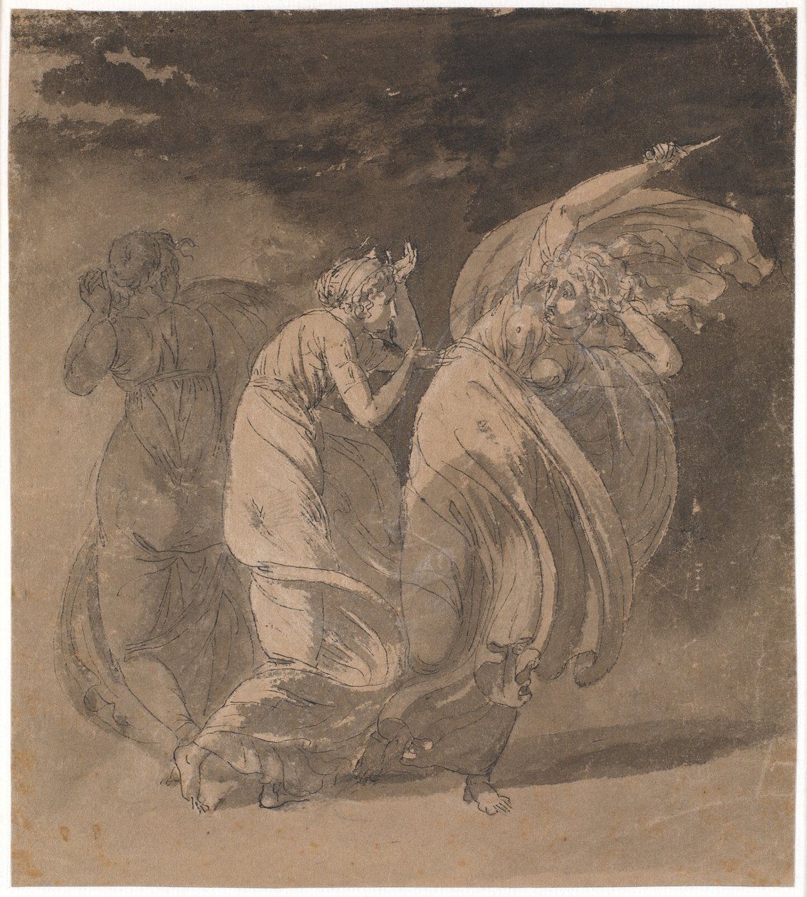 Júlia e Fúlvia. Cena de "Le Triumvirat" de Voltaire, Ato 4 de Nicolai Abildgaard