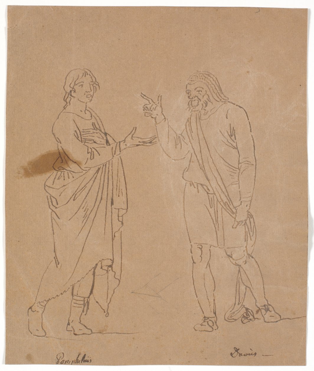 Pamphilus e Davus i samtale de Nicolai Abildgaard