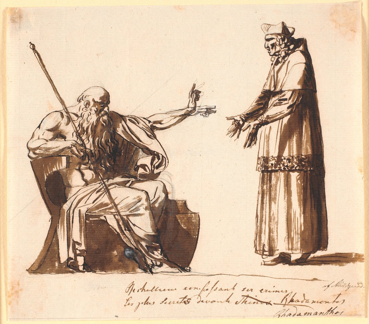 Richelieu foran Radamantos de Nicolai Abildgaard