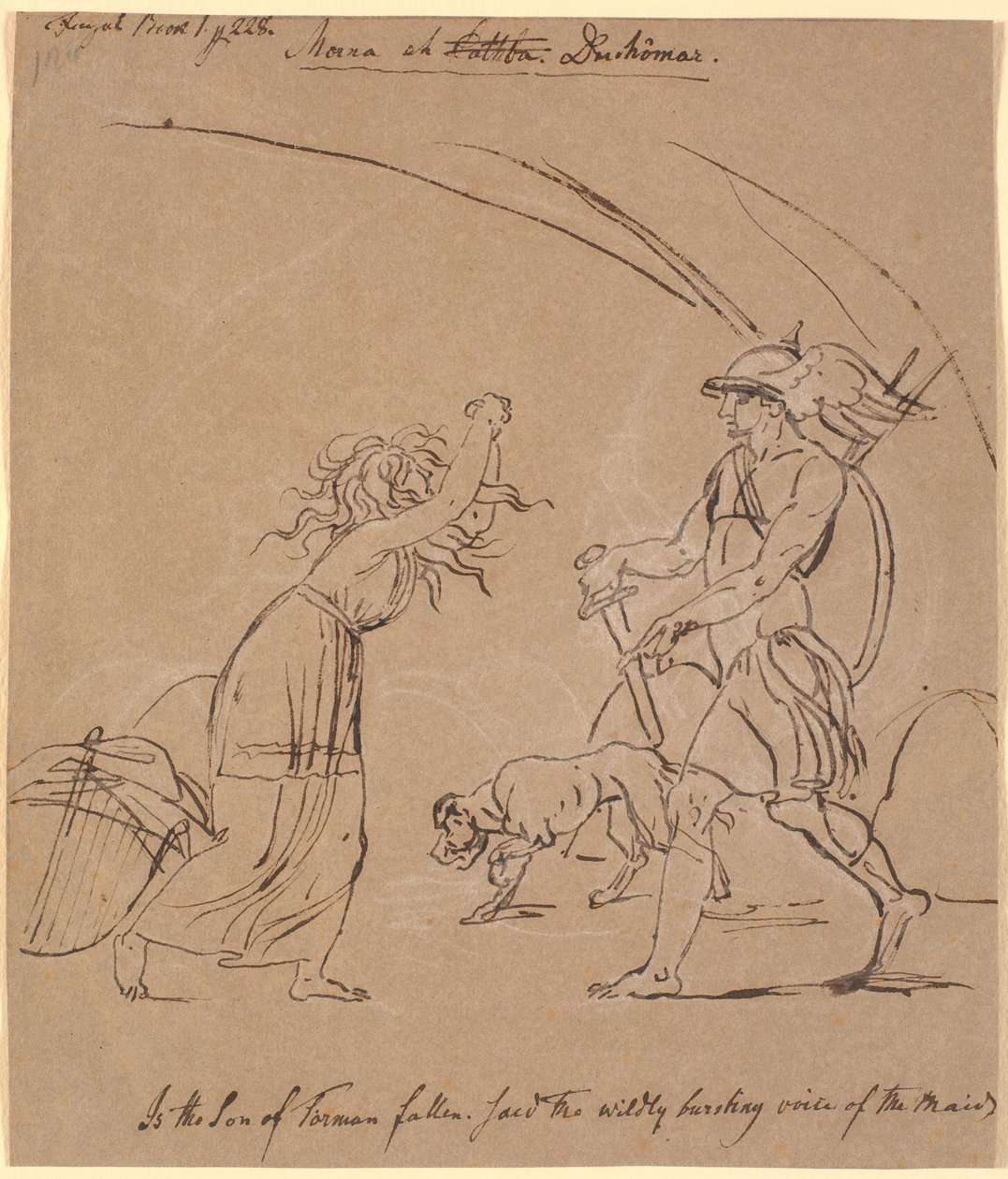 Cena de Ossian; Morna e Duchomar de Nicolai Abildgaard