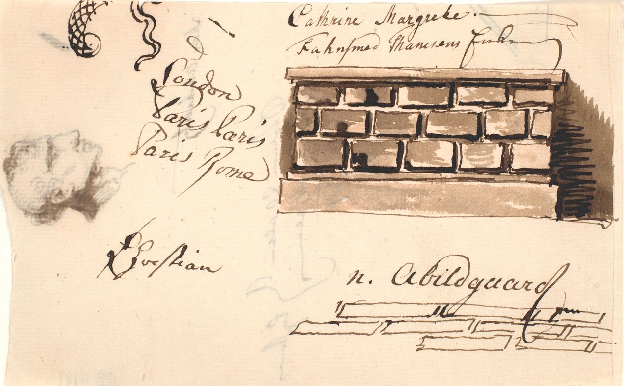 Estudo de uma parede de Nicolai Abildgaard