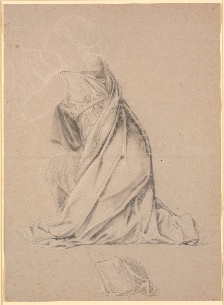 Estudo para a figura ajoelhada que simboliza Holstein na imagem de Christian I para Christiansborg de Nicolai Abildgaard