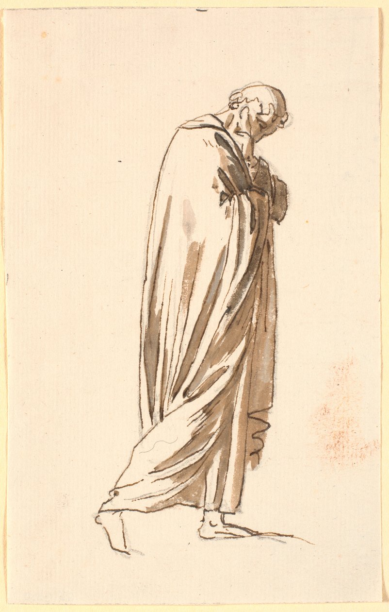 Estude para a figura mais à esquerda em Td 540.29. de Nicolai Abildgaard