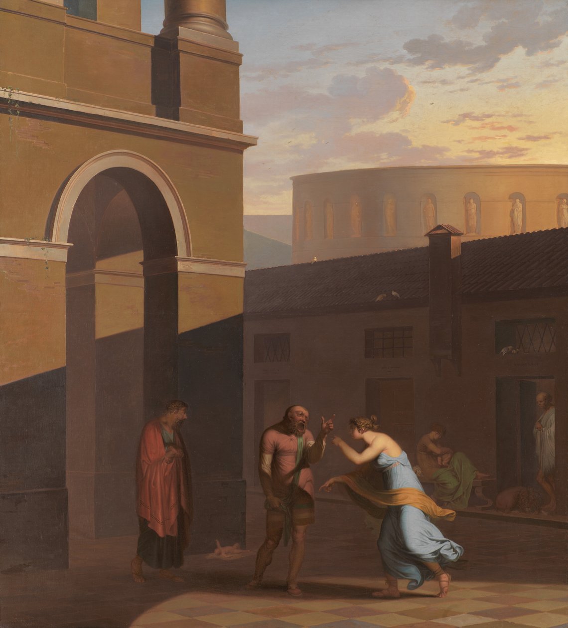 O Escravo Davus e a Donzela Mysis. Da Andria de Terence. de Nicolai Abildgaard