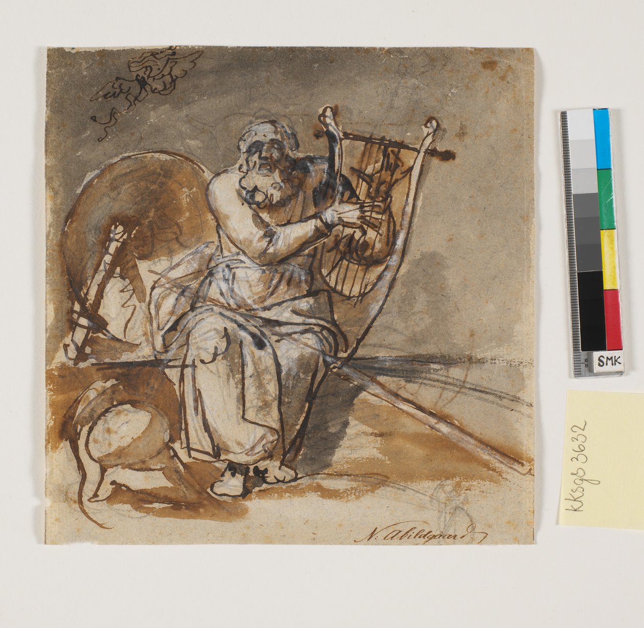 Rascunho para a foto de Ossian (ou Homer?) de Nicolai Abildgaard