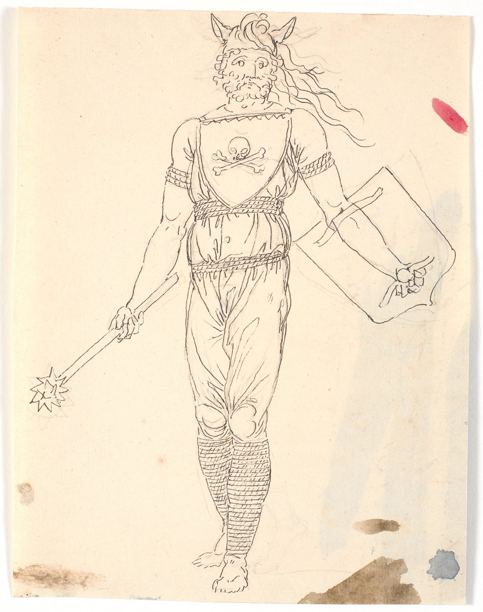 Rascunho de um traje de guerreiro de Nicolai Abildgaard