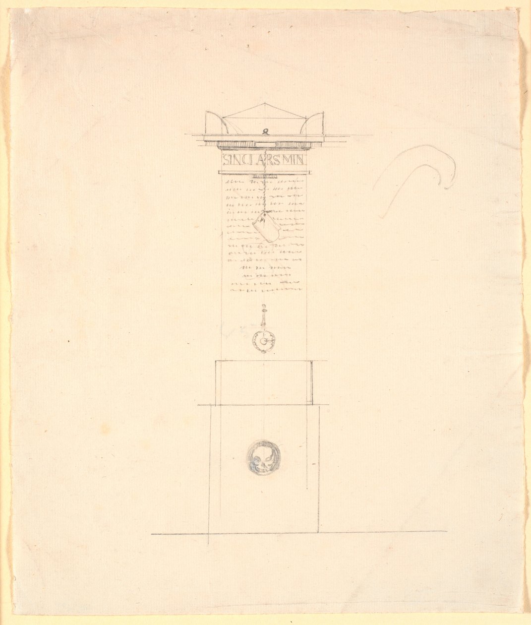 Projeto de suporte memorial para Sinclar (Sinclair) de Nicolai Abildgaard