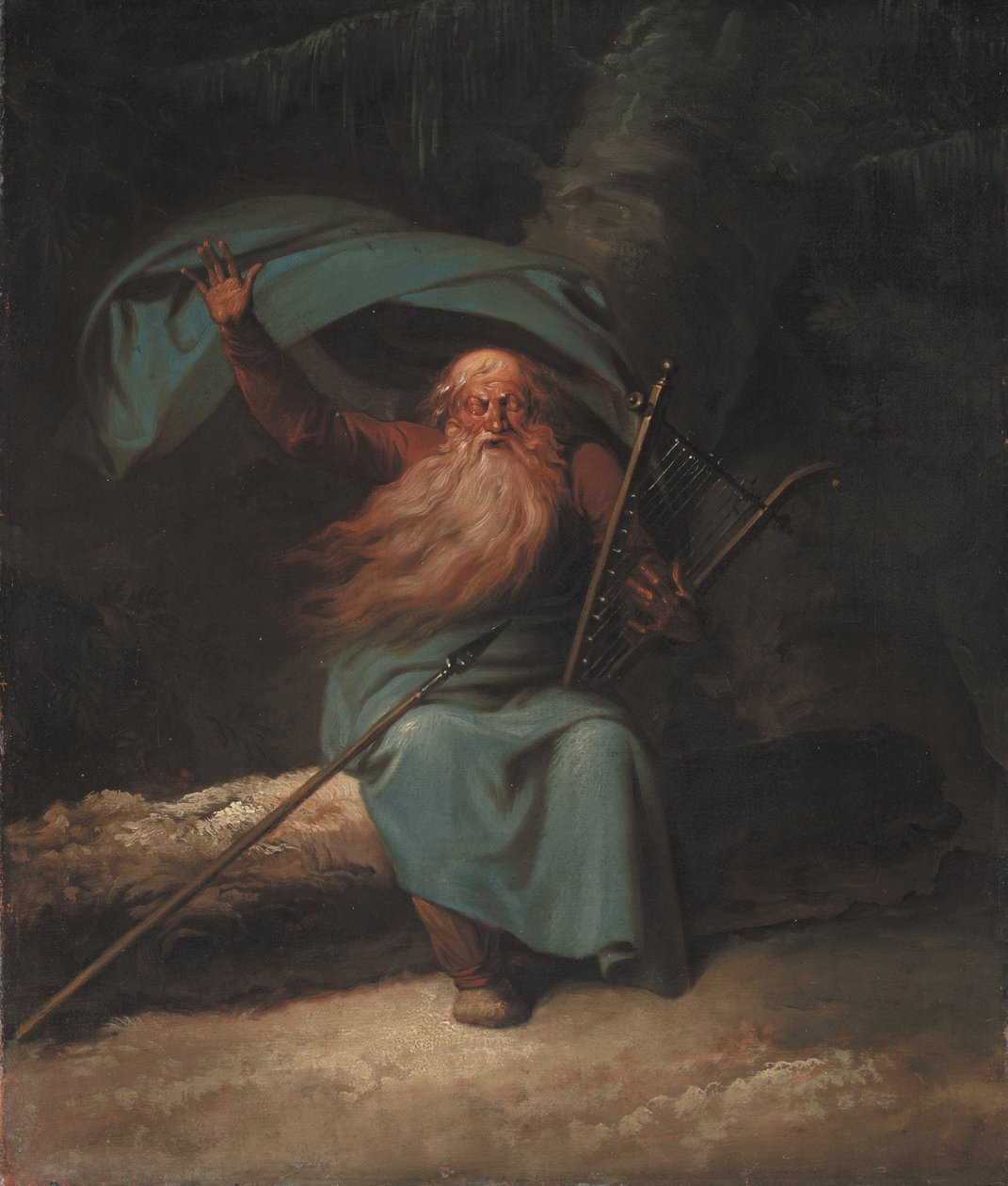 Ossian Singing His Swan Song, 1780-1782. de Nicolai Abraham Abildgaard