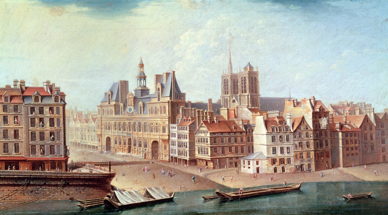 Place de Greve em 1750 de Nicolas Raguenet