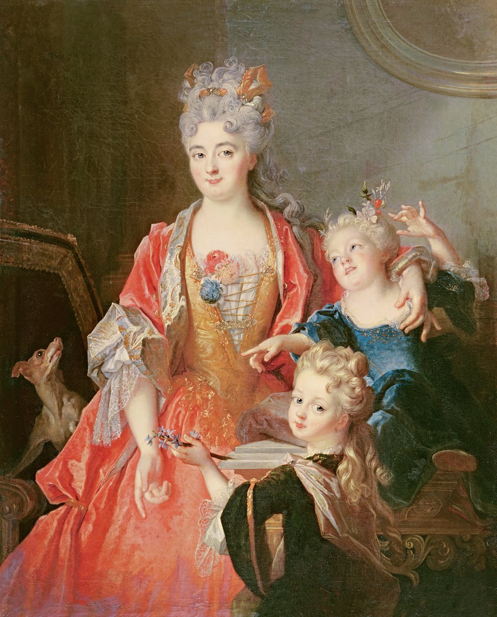 Uma mulher com dois filhos de Nicolas de Largillière