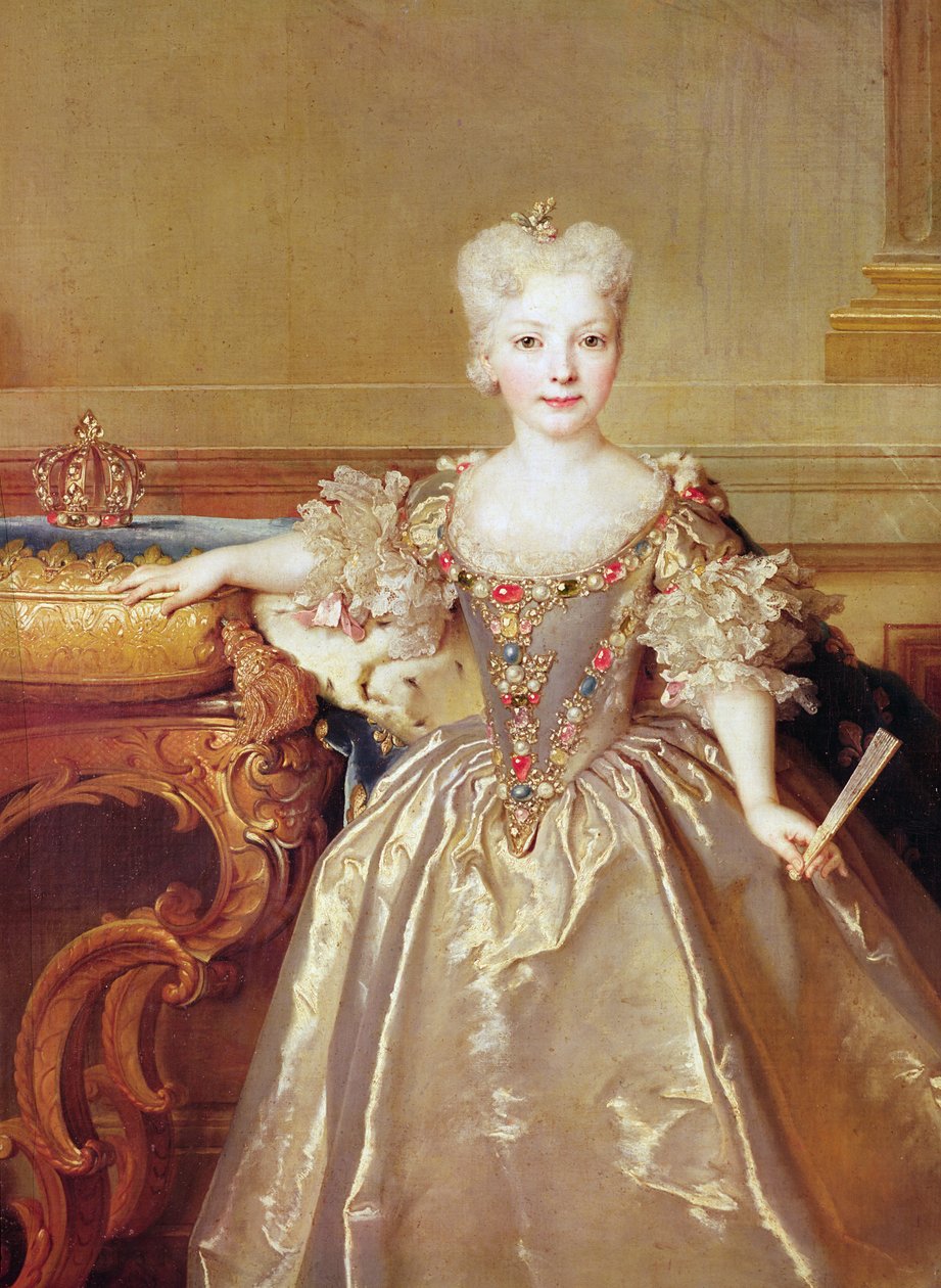 Infanta Maria Ana Victoria de Borbón, 1724 (detalhe de 38777) de Nicolas de Largillière