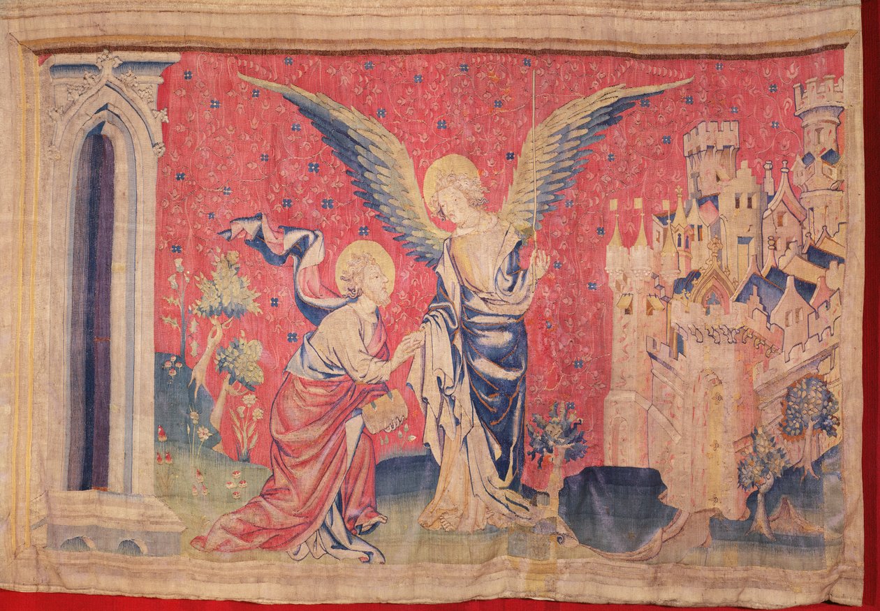 A Nova Jerusalém, da Tapeçaria do Apocalipse de Angers, 1373-87 (tapeçaria) de Nicolas Bataille