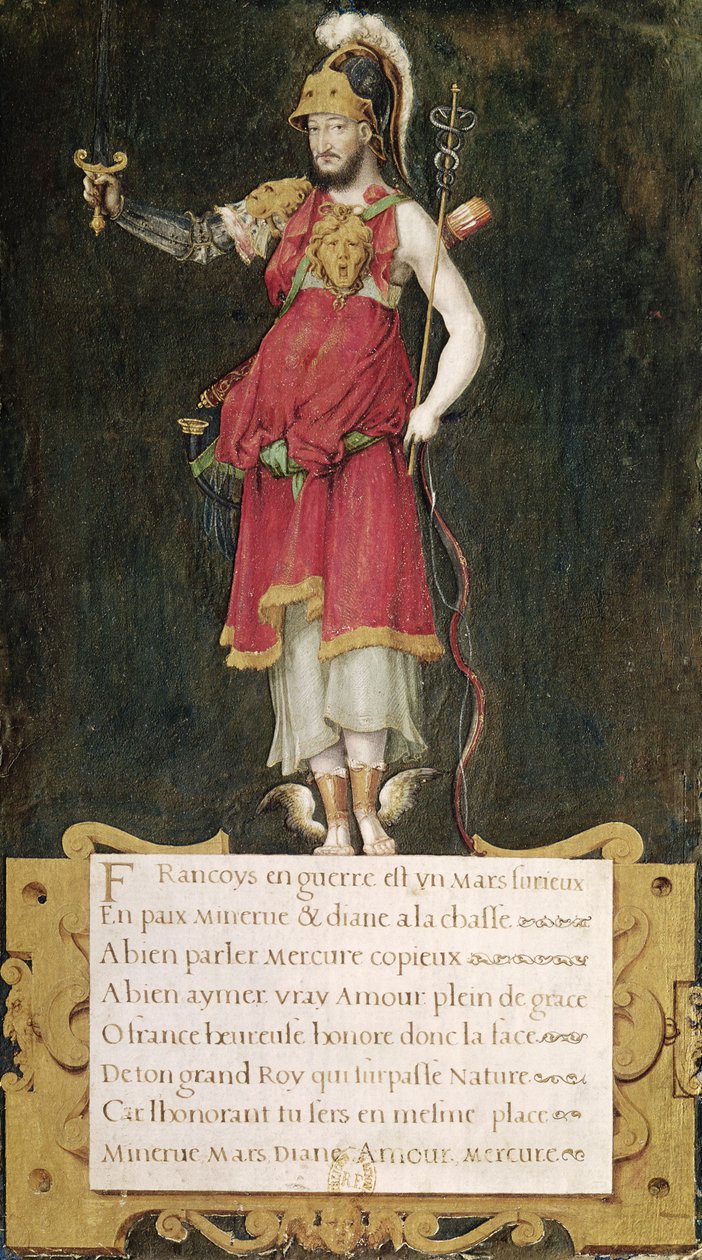 François I (1494-1547) como uma divindade composta de Nicolas Belin