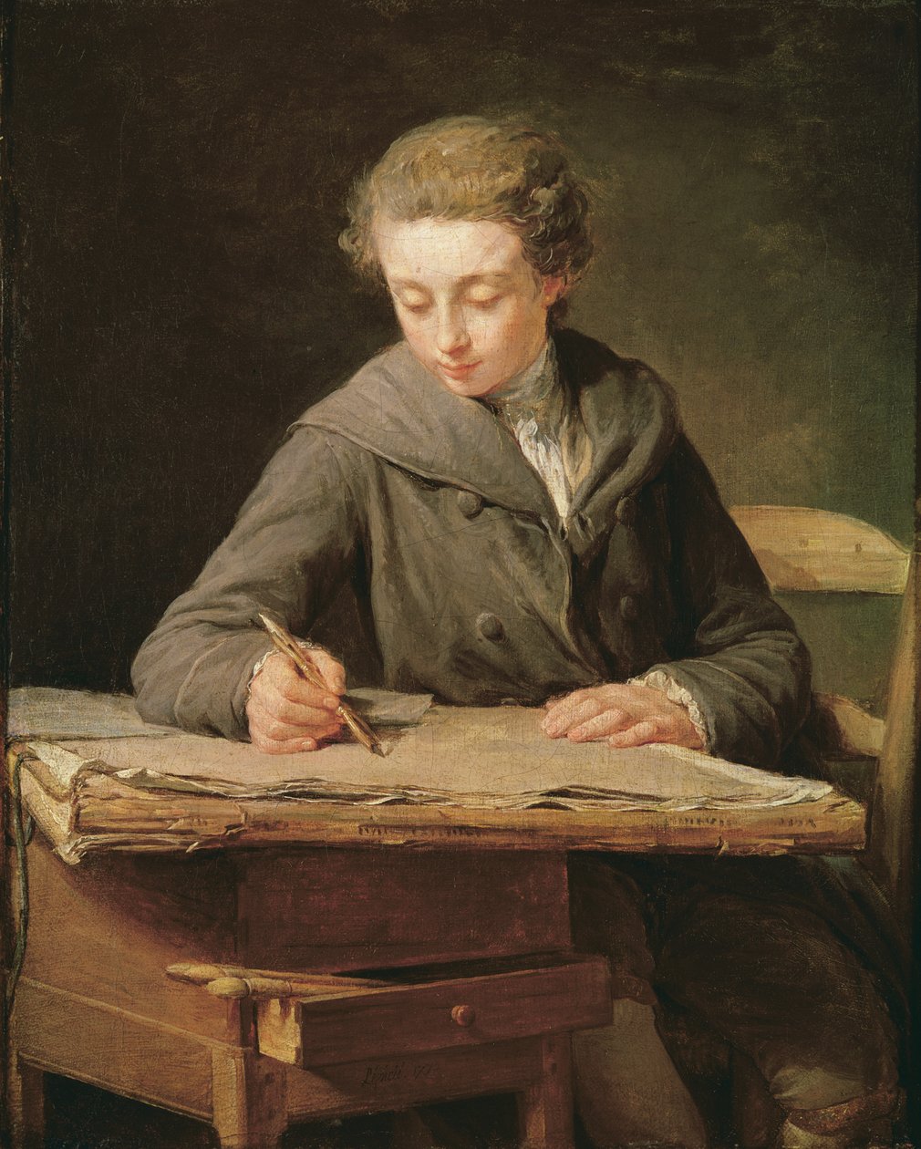 O jovem desenhista Carle Vernet, 1772 de Nicolas Bernard Lepicie