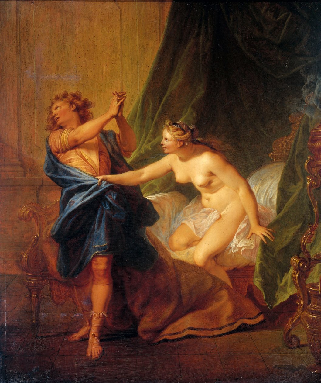 José e esposa de Potifar de Nicolas Bertin