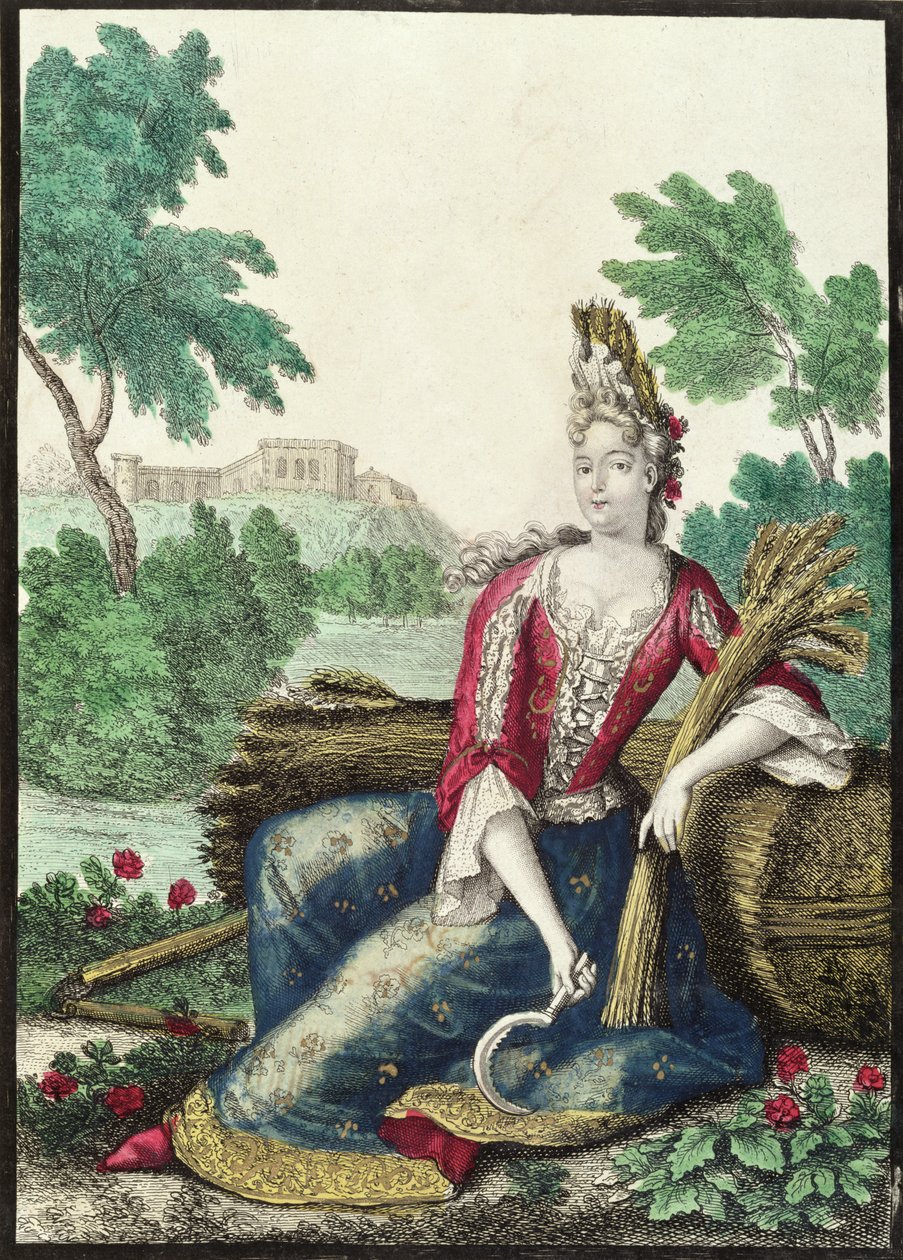 Alegoria do Verão, final do século XVII (gravura colorida) de Nicolas Bonnart
