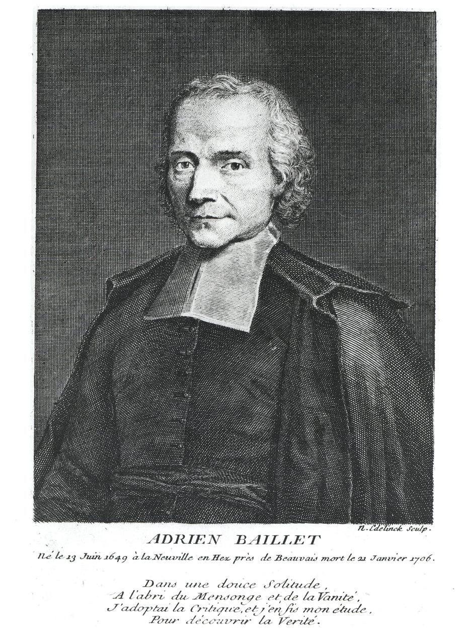 Retrato de Adrien Baillet (1649-1706) de Nicolas Etienne Edelinck