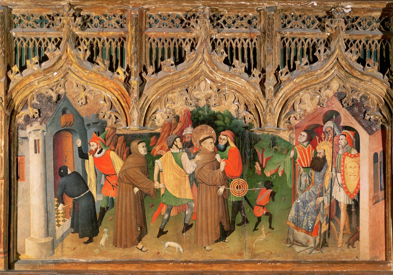 Cena da Vida de São Francisco da Vida da Virgem e do Retábulo de São Francisco de Nicolas Frances