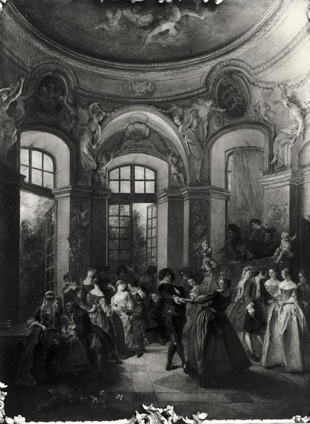 Dança em um pavilhão, c.1719-23 de Nicolas Lancret